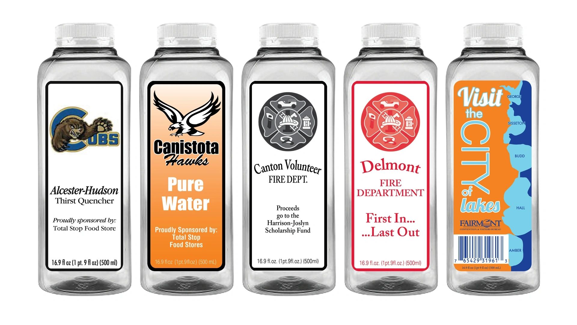 Custom labeled Dakota Splash bottle
